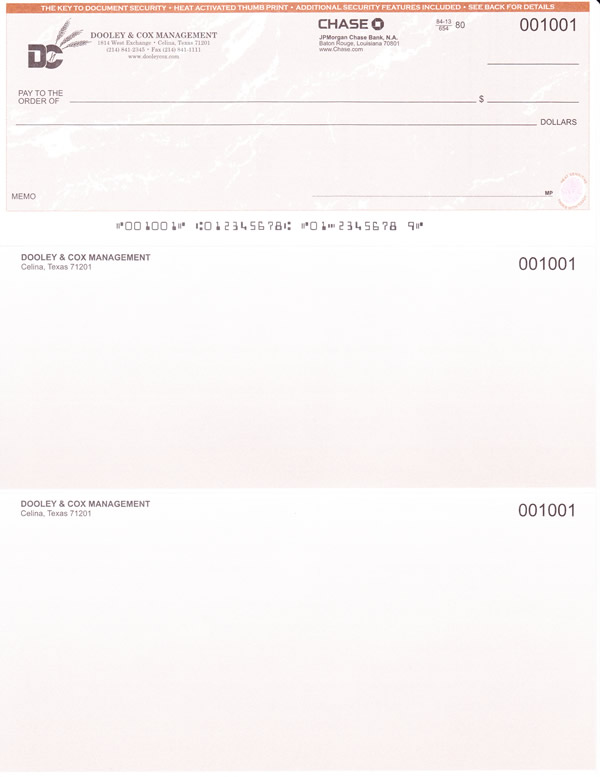 Business checks
